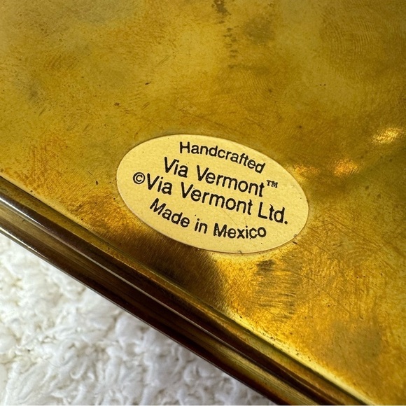 Handcrafted via vermont jewelry box trinket bear picnic cottagecore kitsch - Picture 7 of 14